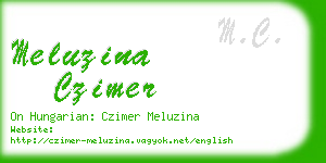 meluzina czimer business card